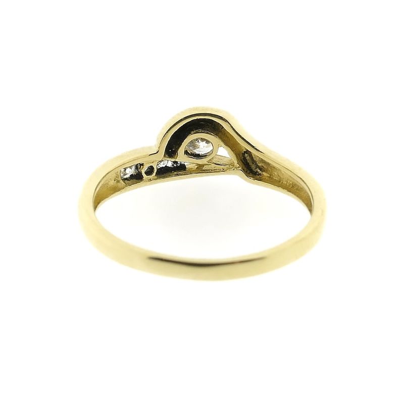 Image 3 of Gold ring with zirconia stones