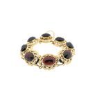 Image 3 of Antique gold boat bracelet with garnet