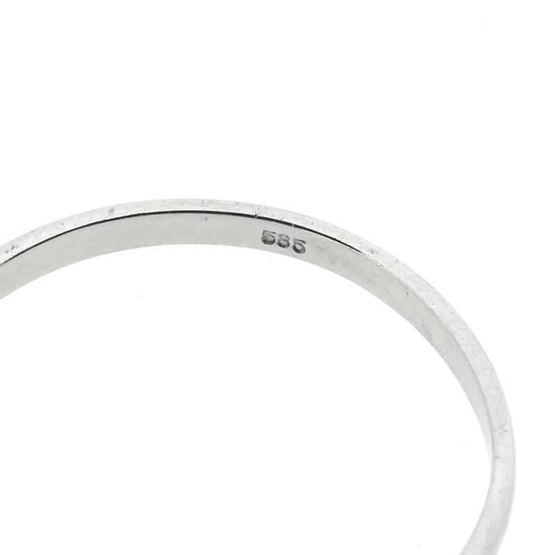 Image 8 of White gold solitaire ring with diamond; 0.025 ct.