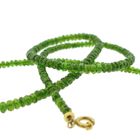 Image 8 of Peridot bead necklace with gold clasp