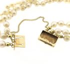 Image 8 of Pearl bracelet with gold clasp; Antique | 20 cm