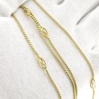 Image 8 of Gold long S-link necklace with love knots