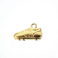 Yellow gold pendant/charm of a football boot