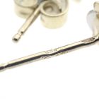 Image 6 of Bicolor gold stud earrings hemisphere | Diamond 0.04 ct.