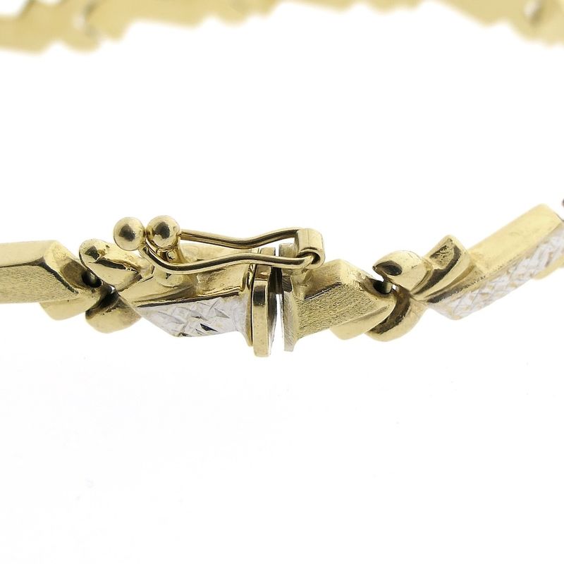 Image 4 of Two-tone gold fantasy link bracelet | 20.5 cm