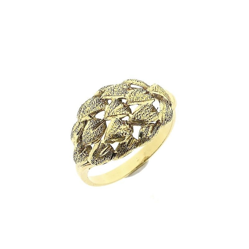Image 1 of Gold ring with leaves