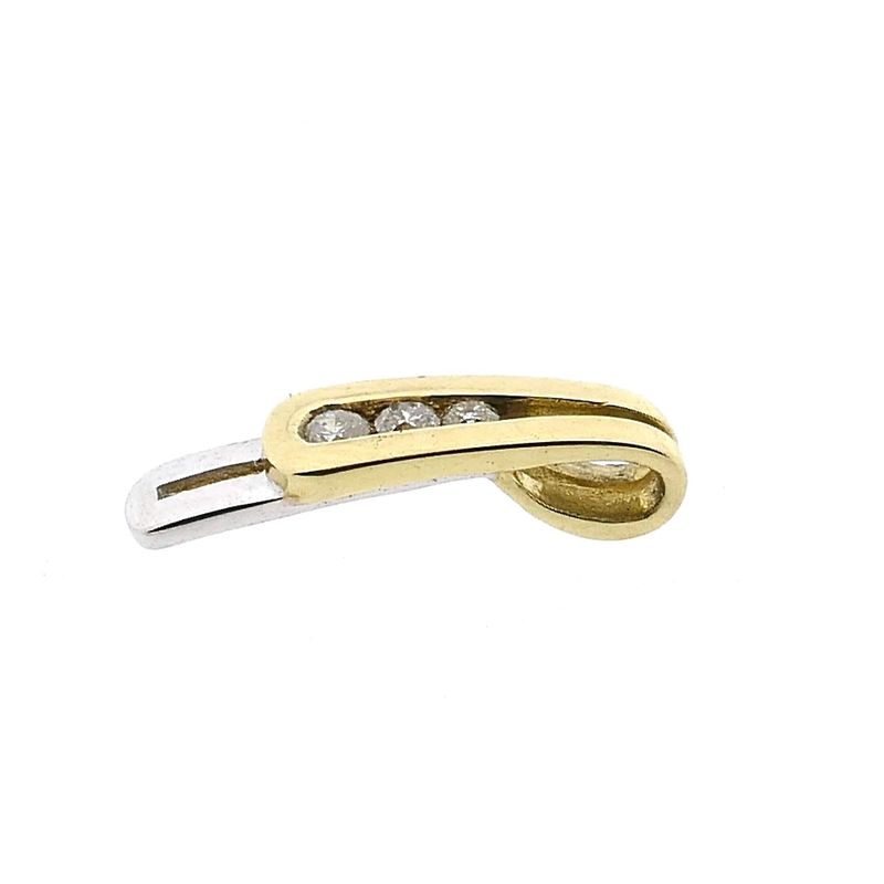Image 7 of Zinzi Bicolor Gold Pendant with Diamonds