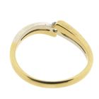 Image 9 of Two-tone gold solitaire ring with 0.08 ct. diamond | Diamonde