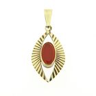 Image 1 of Vintage gold pendant with carnelian.