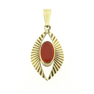 Image 1 of Vintage gold pendant with carnelian.