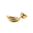 Image 4 of Tricolor gold stud earrings