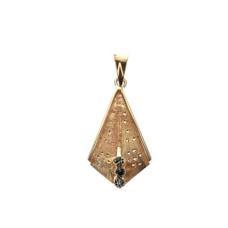 Image 1 of Gold pendant with aquamarine
