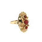 Image 5 of Vintage gold ring with red coral