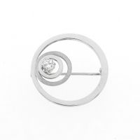 White gold brooch with diamonds | 0.20 ct.