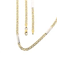 Two-tone gold navy link chain