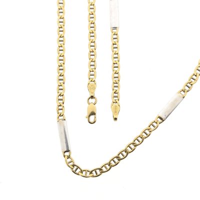 Image 1 of Two-tone gold navy link chain