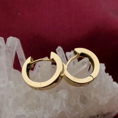 Image 2 of Gold earrings; Ø 13.5