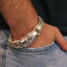 Image 4 of Silver Buddha to Buddha bracelet; Ben | 22.5 cm