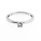 Image 4 of White gold solitaire ring with zirconia; Blush