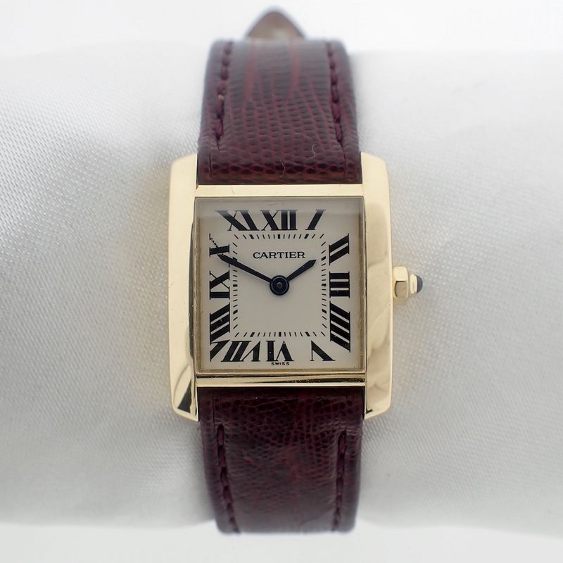 Image 3 of Cartier Tank Française; 18k gold ladies' watch