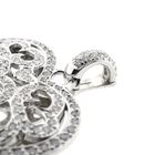 Image 6 of White gold heart pendant with diamonds; 0.815 ct.