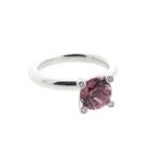 Image 4 of White gold 'Phlox' ring set with pink tourmaline and diamond; 0.04 ct. | Bron Jewelry