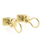 Image 6 of Gold stud earrings set with diamonds; 0.70 ct.