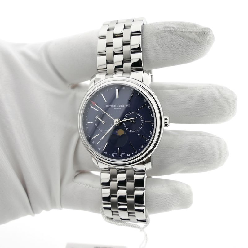 Image 11 of Frederique Constant Classics Business Timer FC270N4P6B; Men's watch with moon phase