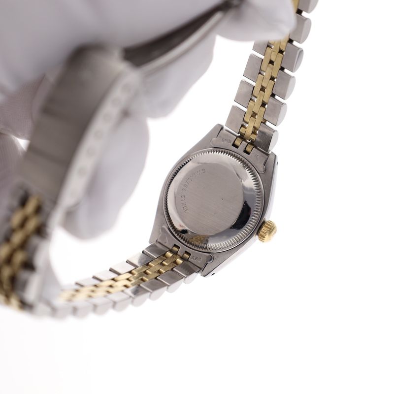 Image 19 of Rolex Oyster Perpetual Lady-Date 26mm 6917; Vintage 18k gold/steel women's watch