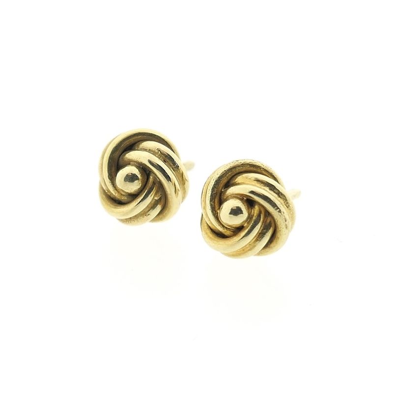 Image 7 of Vintage gold button stud earrings