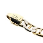 Image 7 of Two-tone gold navy link necklace; Men's | 51.5cm