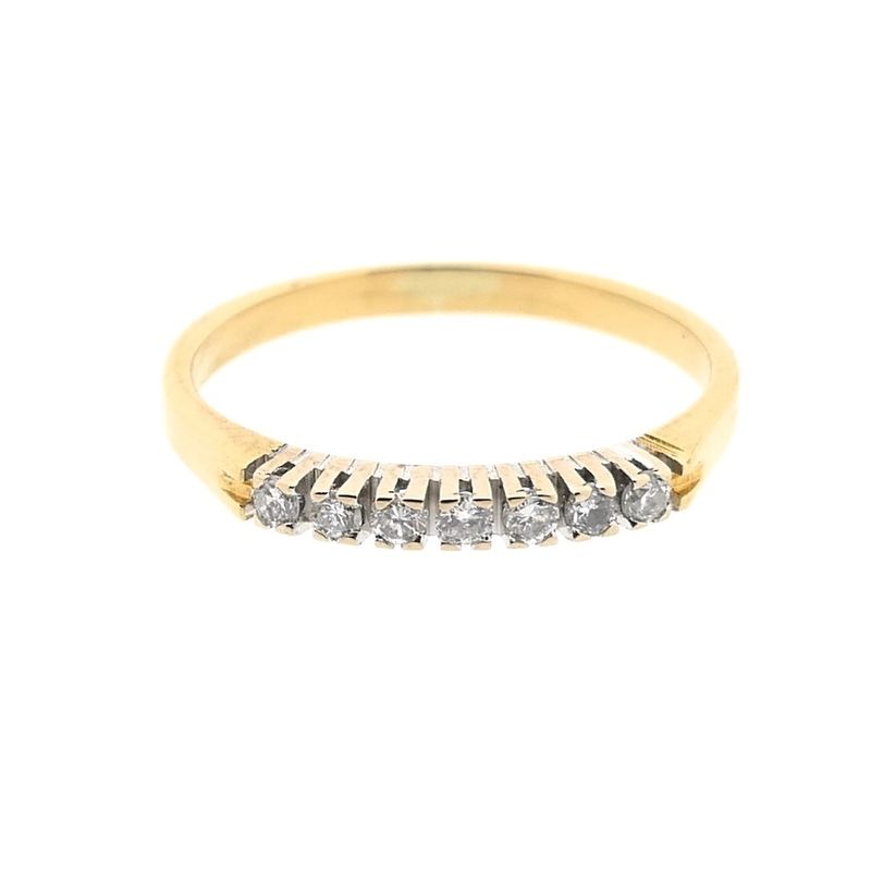 Image 4 of Gold ring with diamond; 0.21 ct.