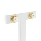 Image 3 of Gold stud earrings with pearl