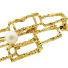 Image 3 of Gold brooch with pearl