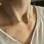 Image 6 of White gold gourmet link necklace | 44-49 cm