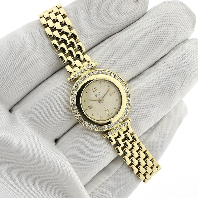 Image 5 of Chopard Geneva Classic 884.1; Vintage 18k gold women's watch with diamonds