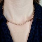 Image 3 of Rose gold anchor link chain | 41 cm