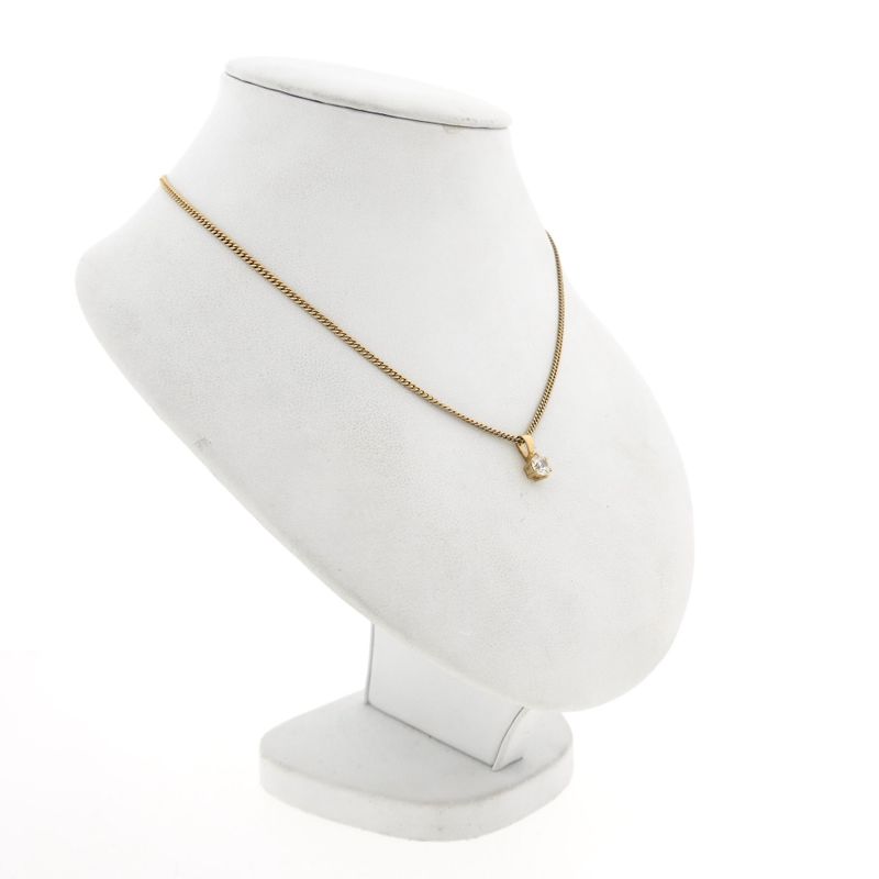 Afbeelding 5 van Gouden hanger met zirconia