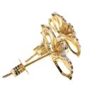 Image 4 of Tricolor gold flower stud earrings