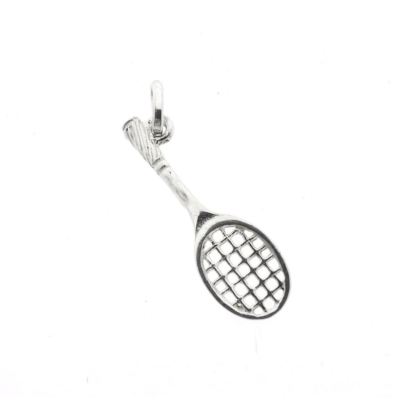 Image 2 of Silver pendant of a tennis racket