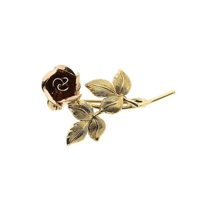 8-karat bicolor brooch; Vintage/antique | Rose Image 1 of 8-karat bicolor brooch; Vintage/antique | Rose