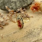 Image 2 of Gold ring with moss agate | Vintage