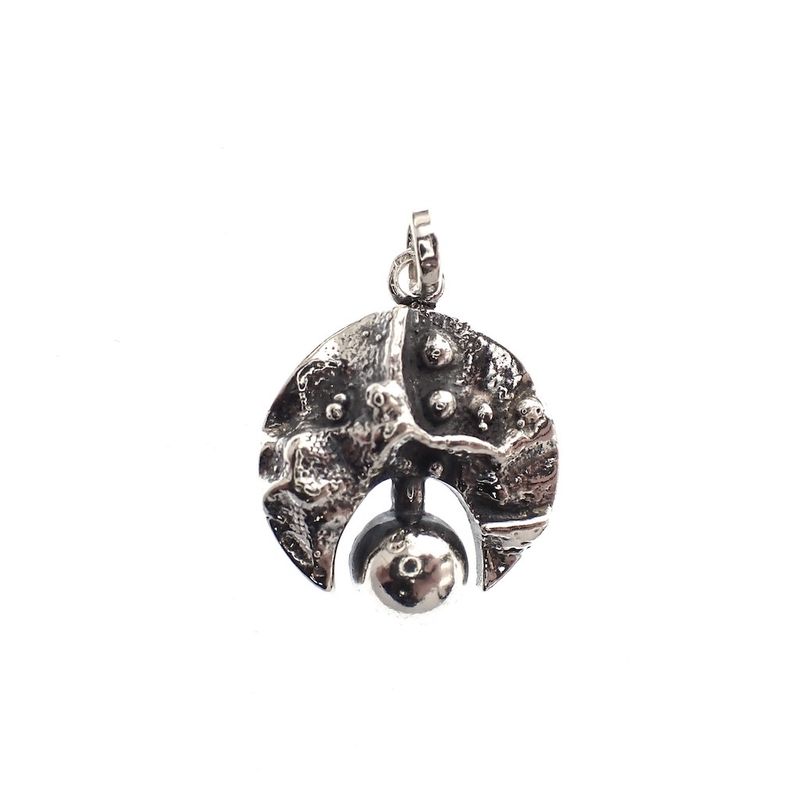 Image 1 of Silver pendant in organic shape
