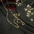 Image 2 of Gold twisted link chain 52 cm | Midas