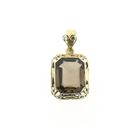 Image 1 of Vintage gold pendant with smoky quartz.
