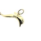 Image 3 of Two-tone gold dolphin pendant with diamond; 0.005 ct.