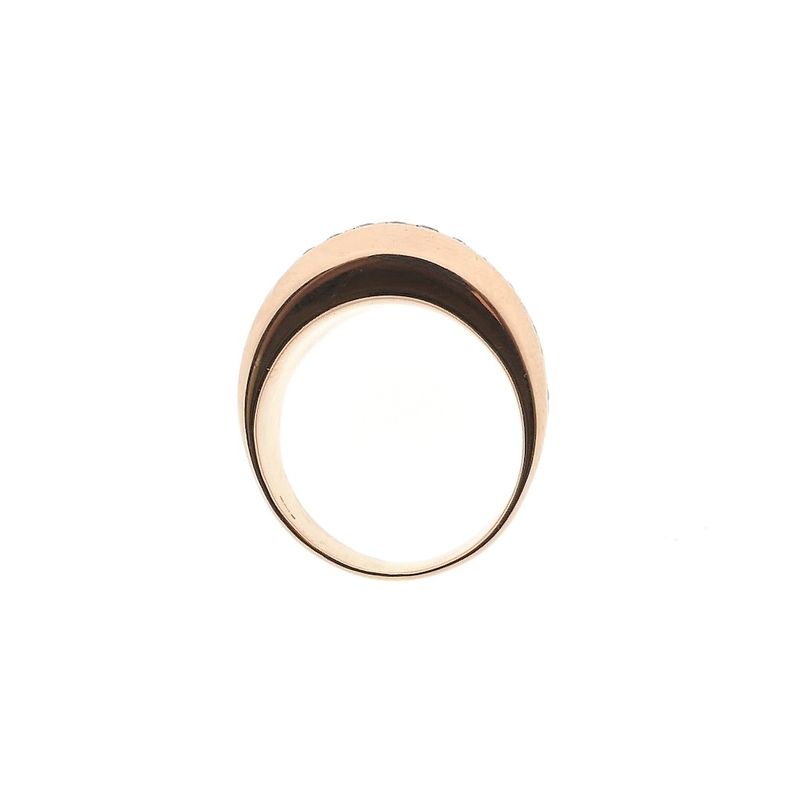 Image 5 of Rose gold ring pavé set with diamonds; 1.71 ct.