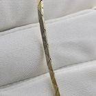 Image 6 of Gold cobra link necklace with diamond; 0.32 ct.