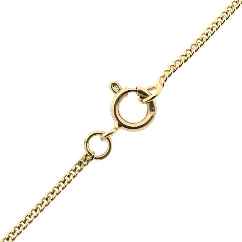 Image 8 of Gold flat gourmet link chain | 44.5 cm