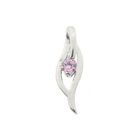 Image 1 of Silver pendant with a pink zirconia